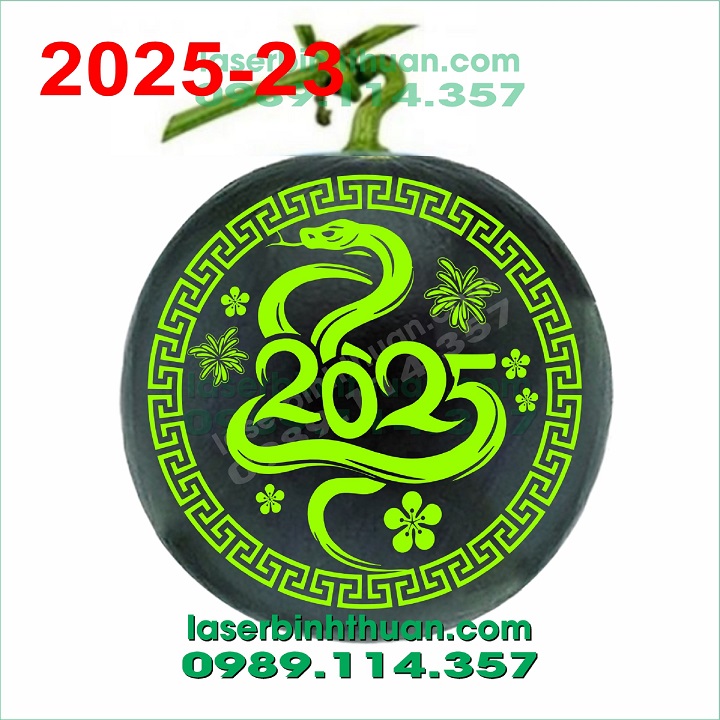 File Khắc Dưa Hấu 2025 Mẫu 23 - Con Rắn Ất Tỵ 2 File Khắc Dưa Hấu 2025 Mẫu 23 Demo - Con Rắn Ất Tỵ