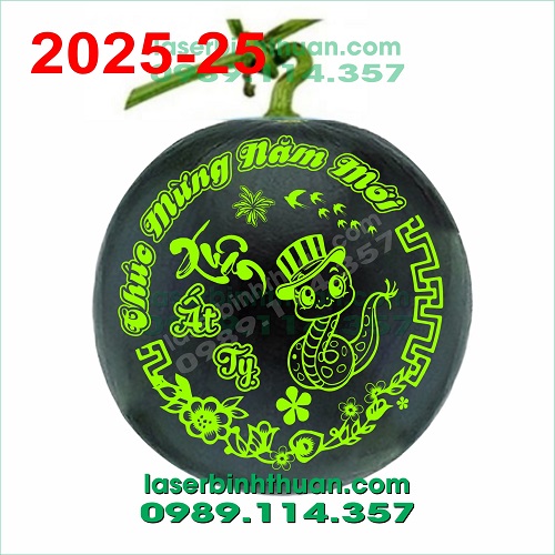 File Khắc Dưa Hấu 2025 Mẫu 25 - Con Rắn Ất Tỵ 2 File khac dua hau 2025 MAU 25 Demo