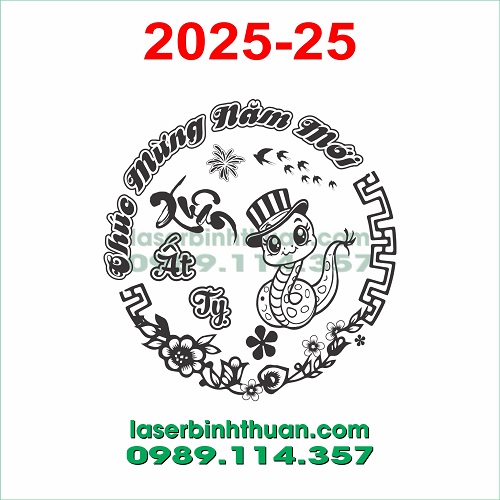 File Khắc Dưa Hấu 2025 Mẫu 25 - Con Rắn Ất Tỵ 3 File khac dua hau 2025 MAU 25