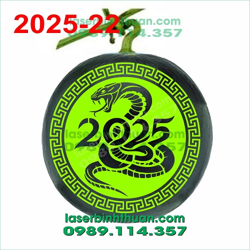 File Khắc Dưa Hấu 2025 Mẫu 22 - Con Rắn Ất Tỵ 2 File khac dua hau 2025 mau 22 demo