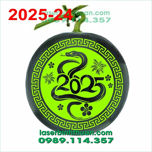 File Khắc Dưa Hấu 2025 Mẫu 24 - Con Rắn Ất Tỵ 2 File khac dua hau 2025 mau 24 demo