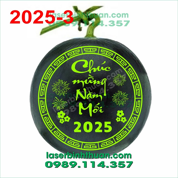 File Khắc Dưa Hấu 2025 Mẫu 3 - Chúc Mừng Năm Mới 2025 2 File Khắc Dưa Hấu 2025 Mẫu 3 - Chúc Mừng Năm Mới 2025