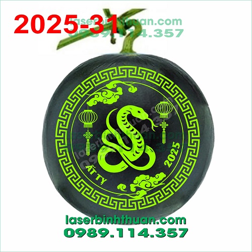 File Khắc Dưa Hấu 2025 Mẫu 31 - Con Rắn Ất Tỵ 2 File khac dua hau 2025 mau 31 demo
