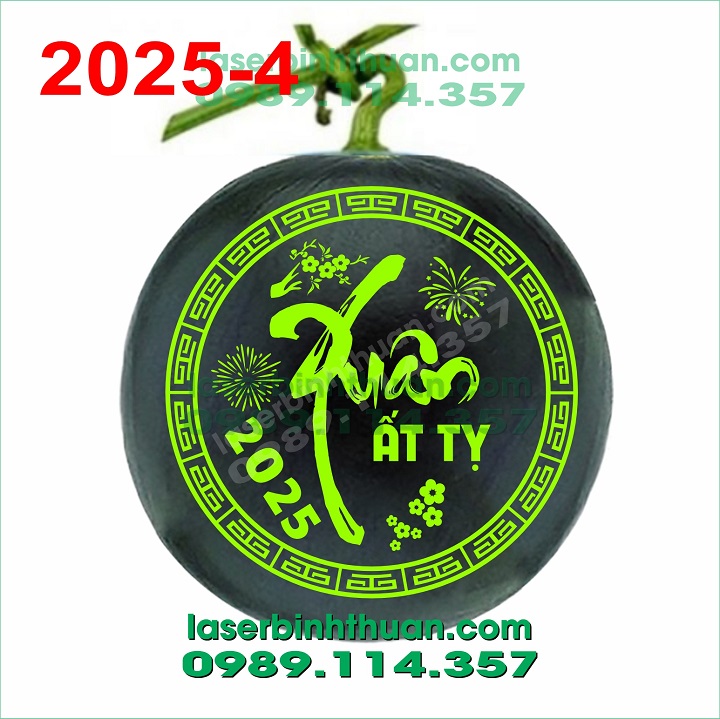 File Khắc Dưa Hấu 2025 Mẫu 4 - Xuân Ất Tỵ 2 File Khắc Dưa Hấu 2025 Mẫu 4 - Xuân Ất Tỵ