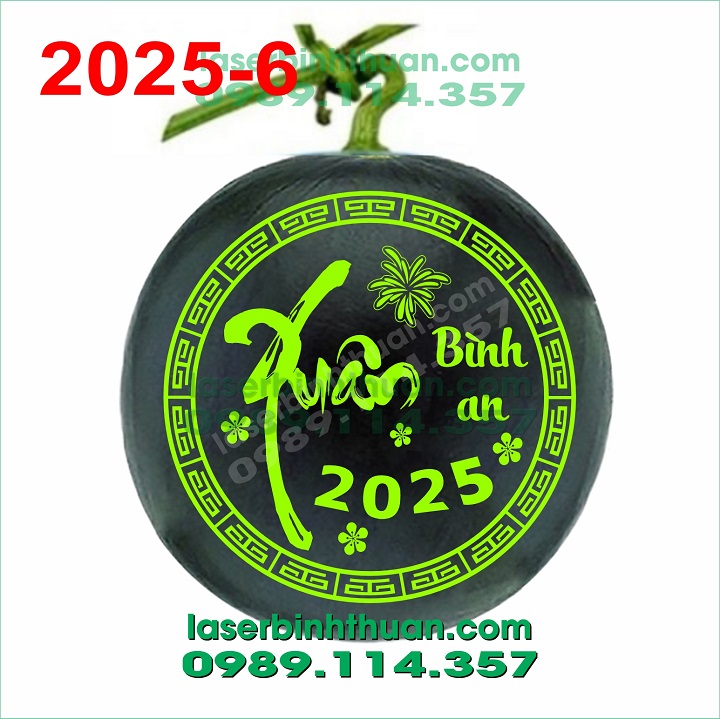File Khắc Dưa Hấu 2025 Mẫu 6 - Chữ Xuân Thư Pháp 2025 2 File Khắc Dưa Hấu 2025 Mẫu 6 - Chữ Xuân Thư Pháp 2025