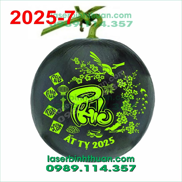 File Khắc Dưa Hấu 2025 Mẫu 7 - Chữ Phúc Thư Pháp 2025 2 File Khắc Dưa Hấu 2025 Mẫu 7 - Chữ Phúc Thư Pháp 2025
