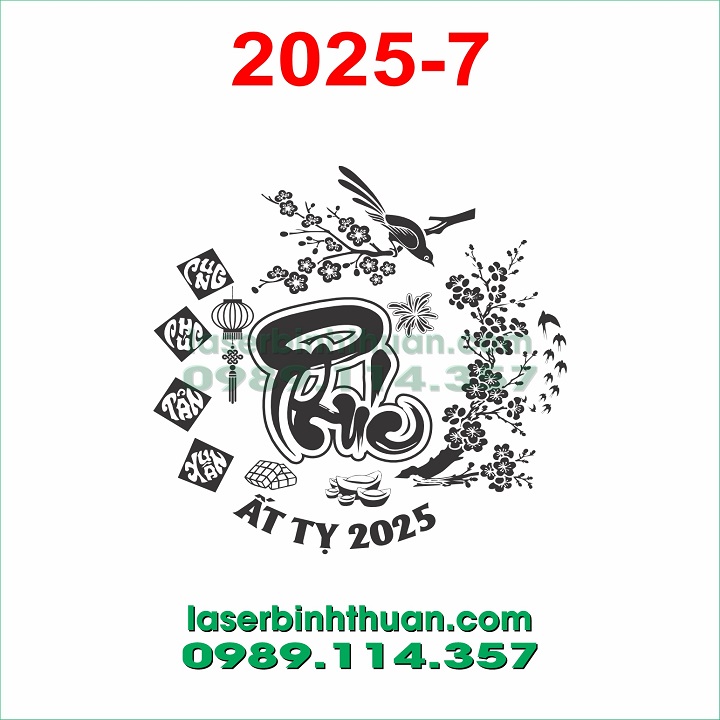 File Khắc Dưa Hấu 2025 Mẫu 7 - Chữ Phúc Thư Pháp 2025 3 File Khắc Dưa Hấu 2025 Mẫu 7 - Chữ Phúc Thư Pháp 2025