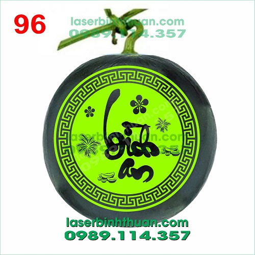 File Khắc Dưa Hấu 96 - Bình An (chữ nổi) 2 File Khắc Dưa Hấu 96 - Bình An (chữ nổi) - demo