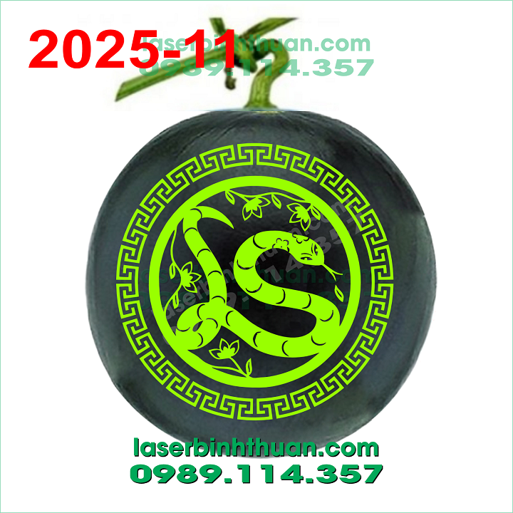 File Khắc Dưa Hấu 2025 Mẫu 11 - Con Rắn 2 file khac dau hau 2025-11 demo