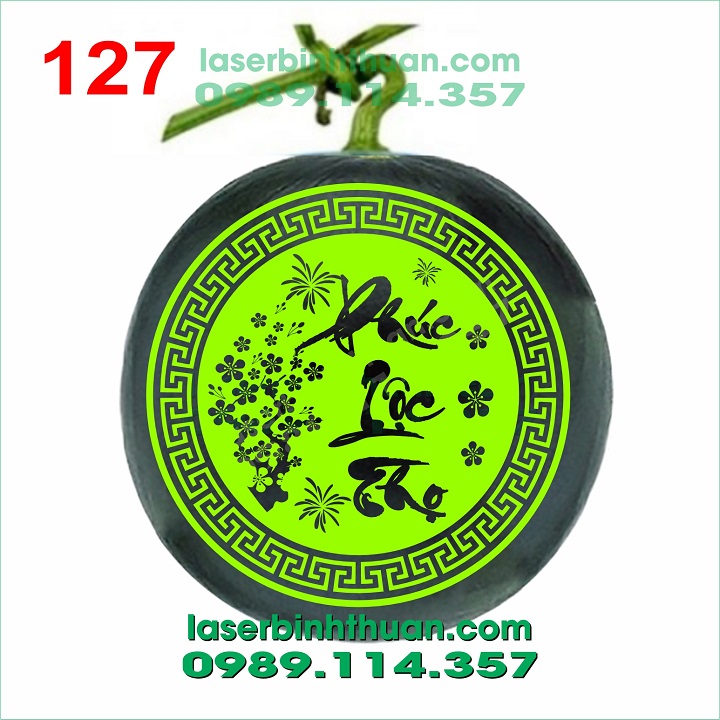 File Khắc Dưa Hấu 127 - Phúc Lộc Thọ