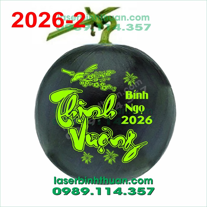 File Khắc Dưa Hấu 2026 Mẫu 2 - Thịnh Vượng 2 File Khắc Dưa Hấu 2026 Mẫu 2 - Thịnh Vượng