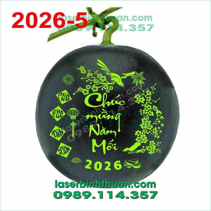 File Khắc Dưa Hấu 2026 Mẫu 5