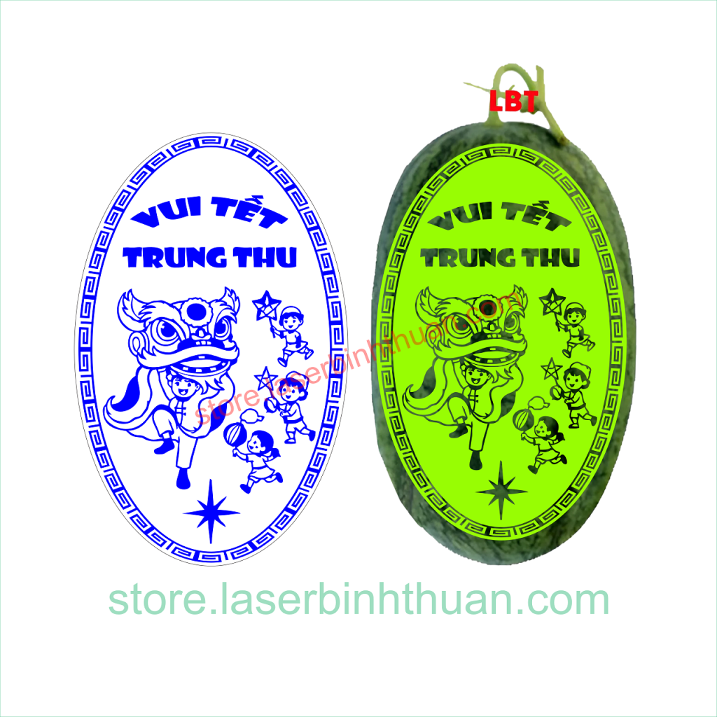 File Mẫu Khắc Dưa hấu Trung Thu – Mẫu 1