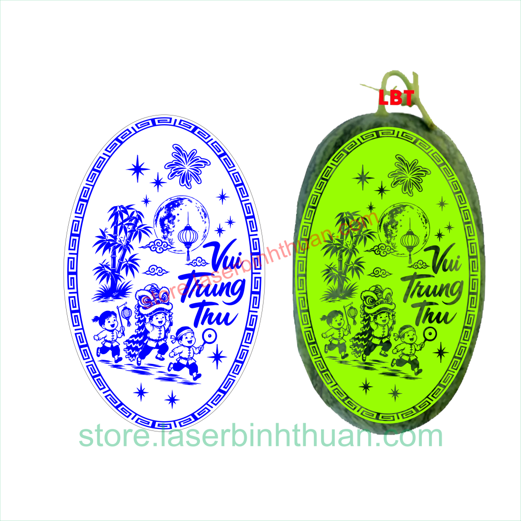 File Mẫu Khắc Dưa hấu Trung Thu – Mẫu 2