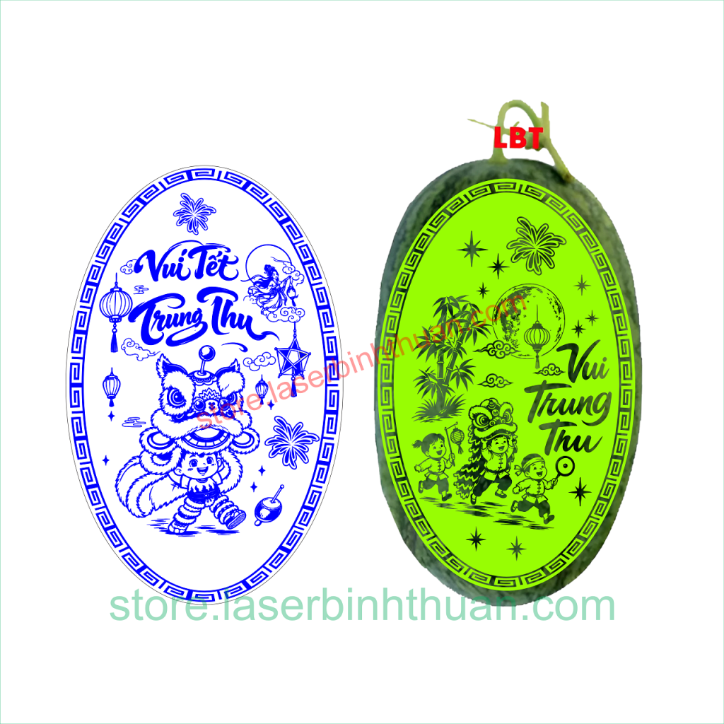 File Mẫu Khắc Dưa hấu Trung Thu – Mẫu 3