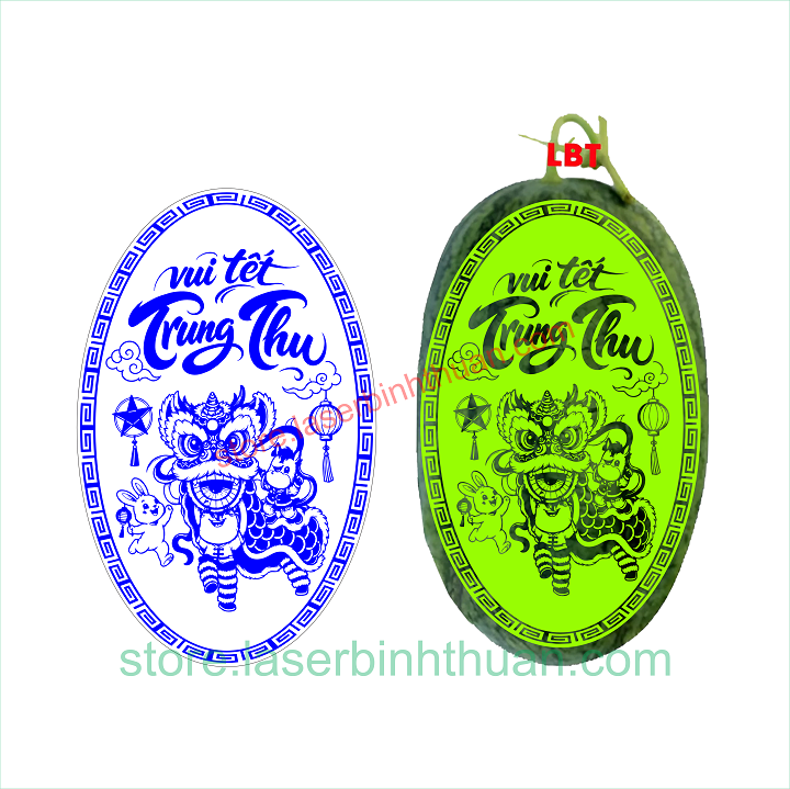 File Mẫu Khắc Dưa hấu Trung Thu – Mẫu 4